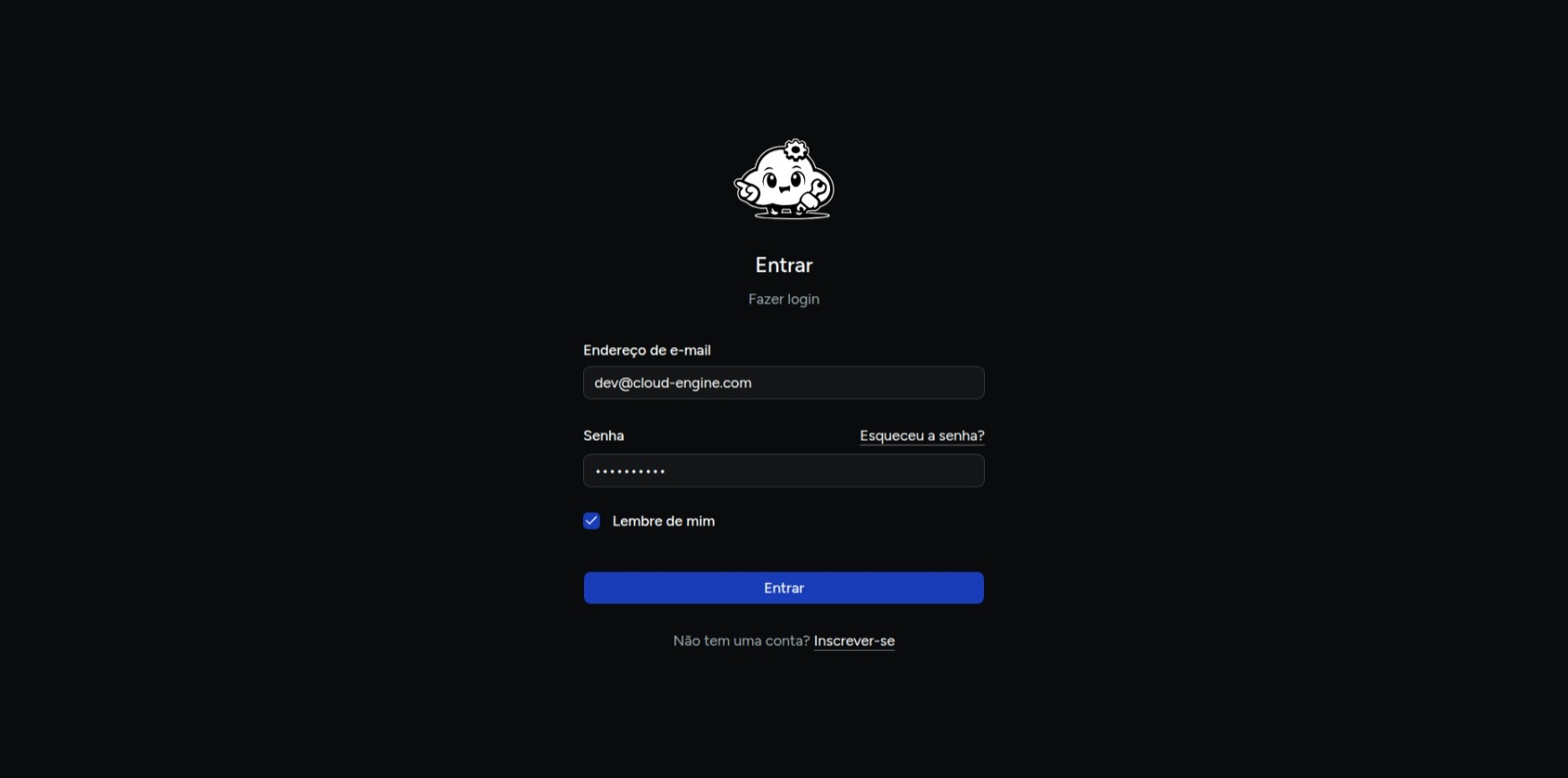 Formulário de login