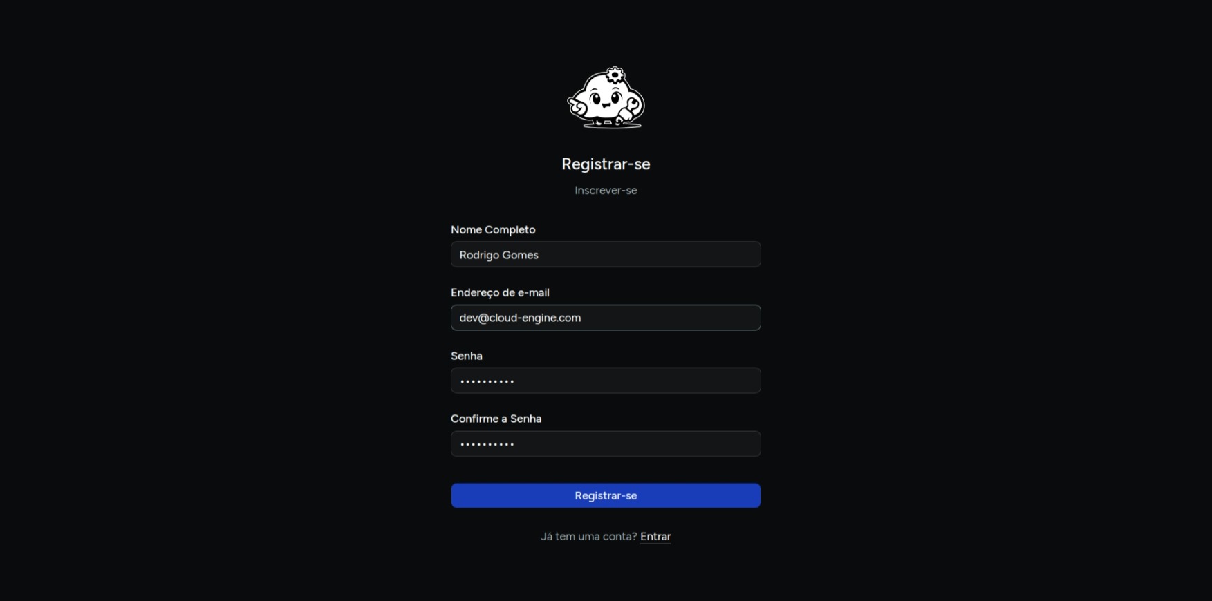 Formulário de cadastro